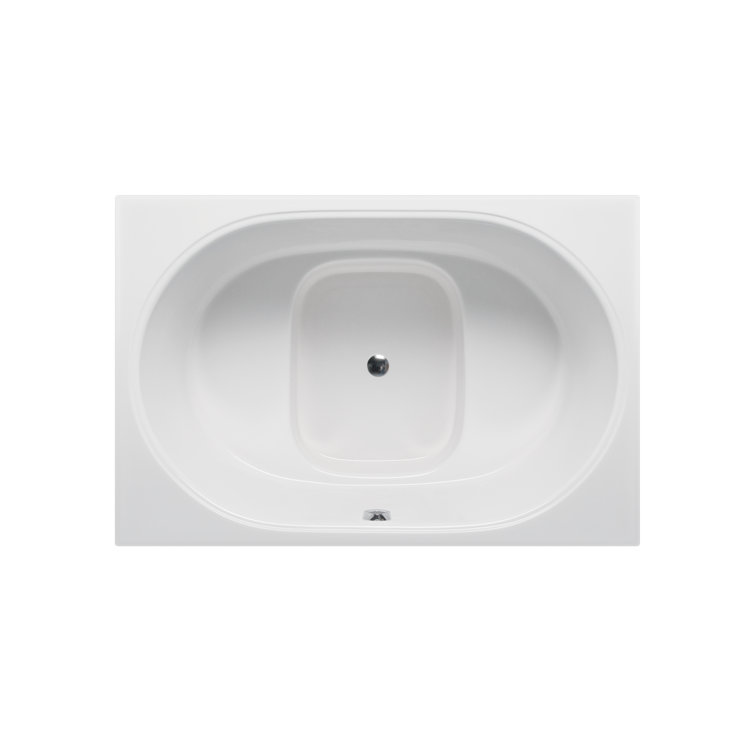 Malibu Home Honolua 60" x 40" Drop In Deep Soaking Acrylic Bathtub with